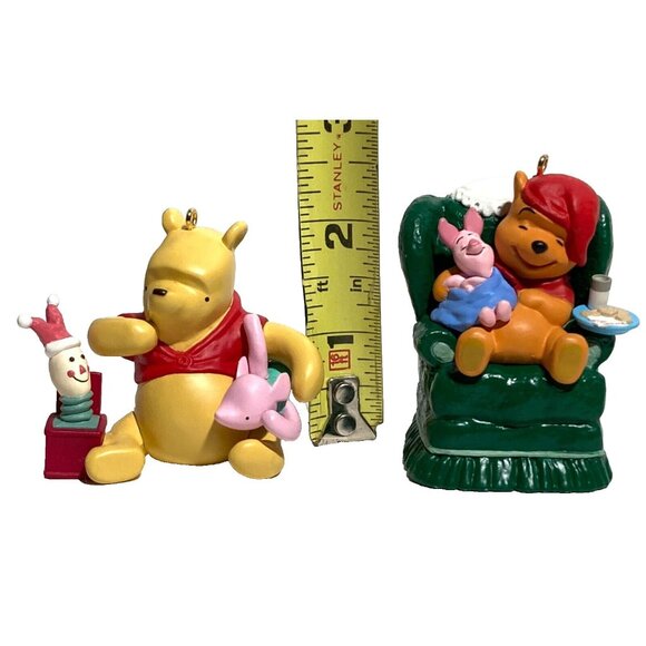 Hallmark Keepsake Ornament 3 Winnie the Pooh Piglet Tigger Friendship Plate XMAS - Picture 10 of 12